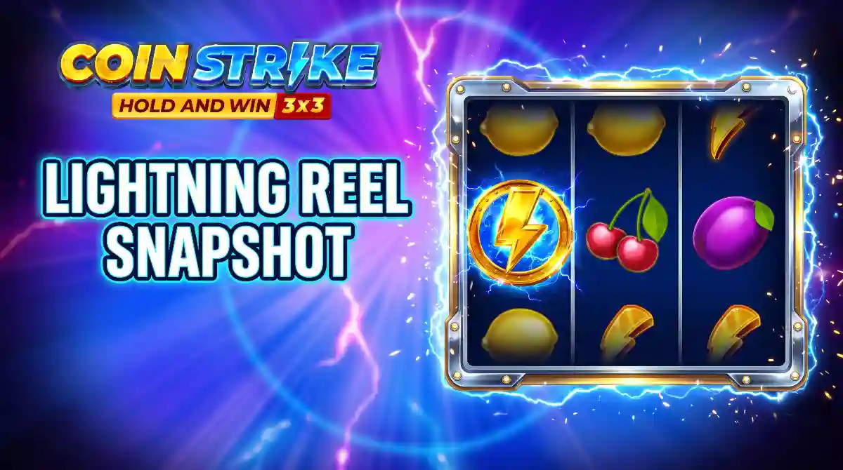 Coin Strike Slot overview banner with lightning reels